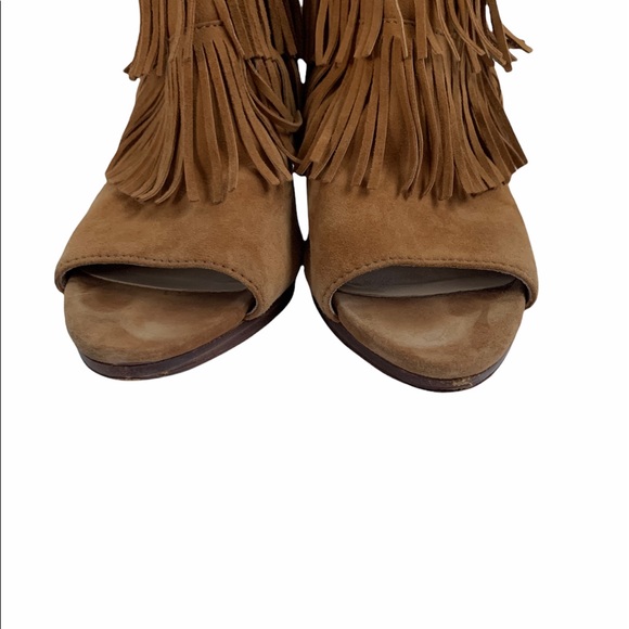 Vince Camuto Jadon Open Toe Fringe Block Heel 8.5 - Picture 5 of 8